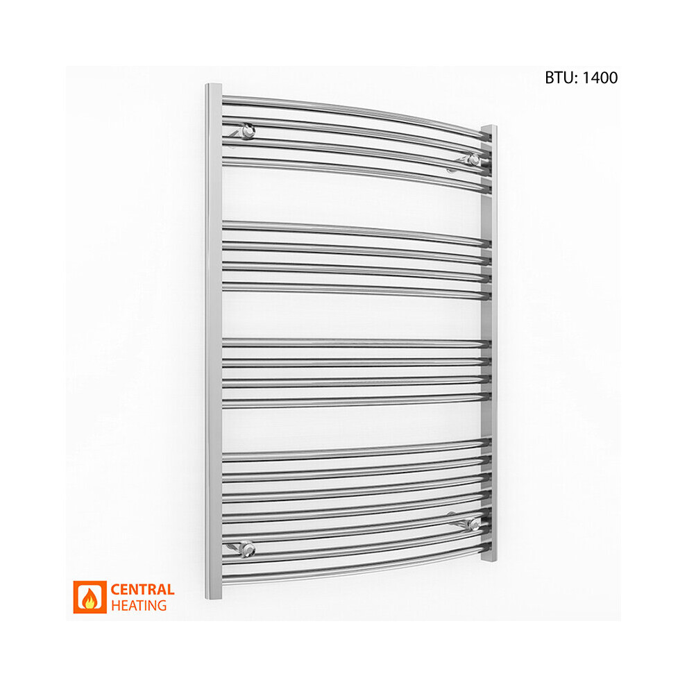 (700 X 1000Mm (Btu: 1400)) Curved Chrome Bathroom Designer Towel Radiator 7427268762977