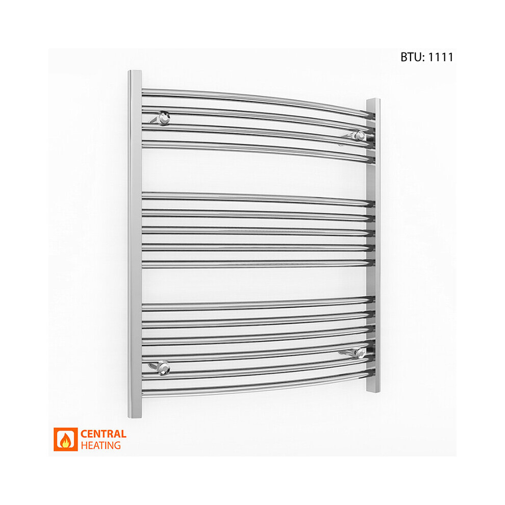 (700 X 800Mm (Btu: 1111)) Curved Chrome Bathroom Designer Towel Radiator 7427268762960