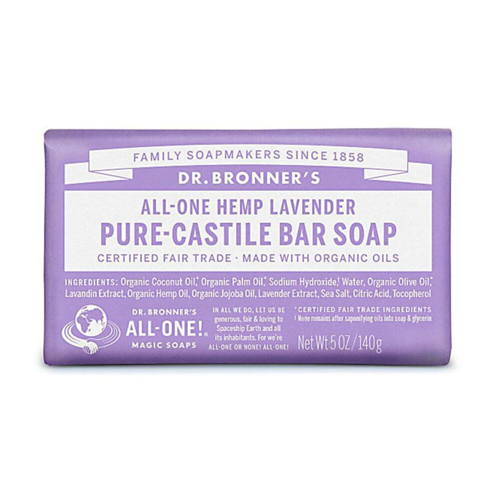 Dr. Bronner Organic Lavander Pure-Castile Bar Soap 140g