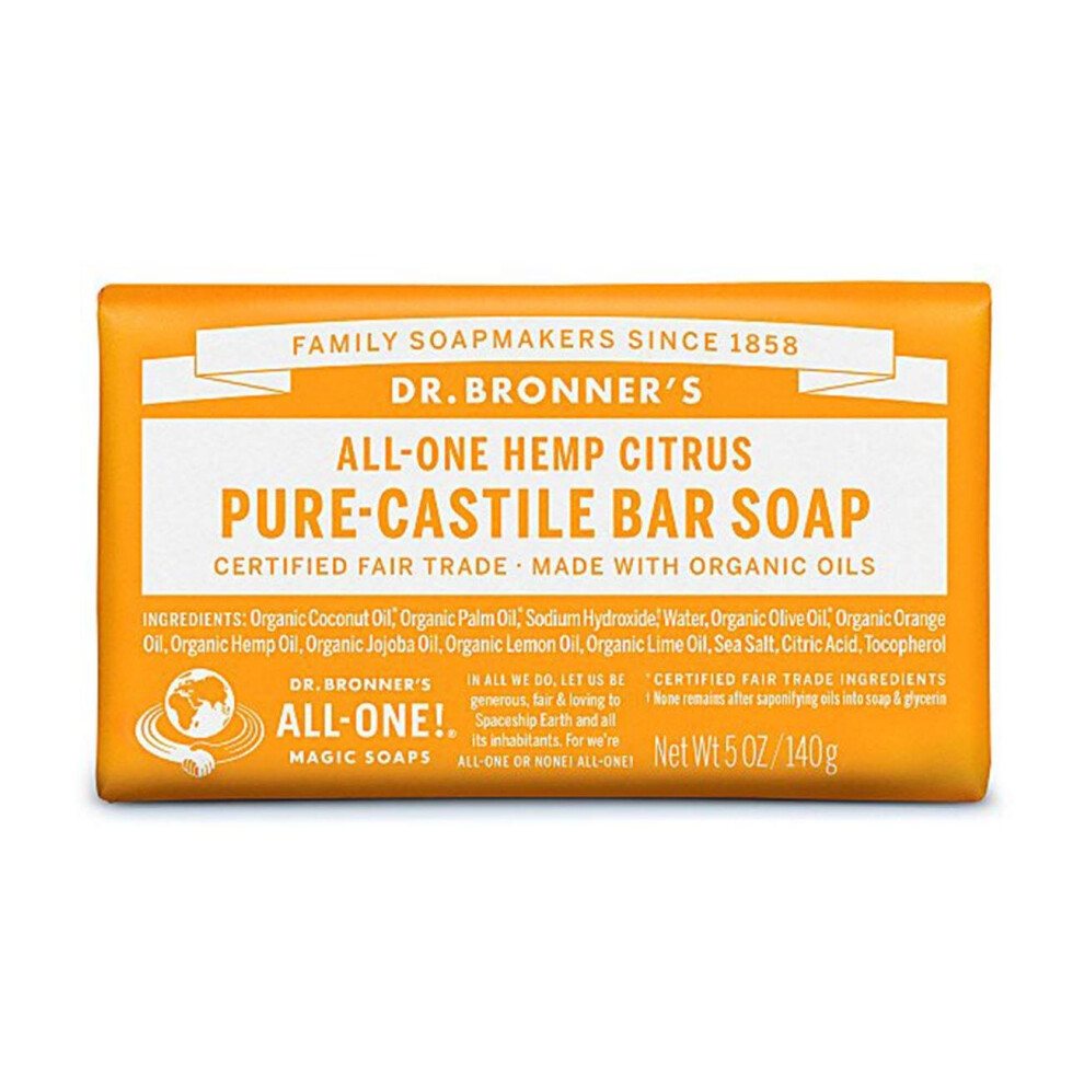 Dr Bronner's Dr. Bronner Organic Citrus Pure-Castile Bar Soap 140G