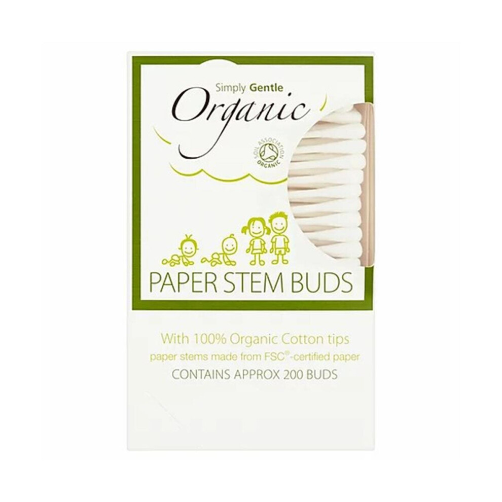 Simply Gentle Organic Paper Stem Buds 200 Buds