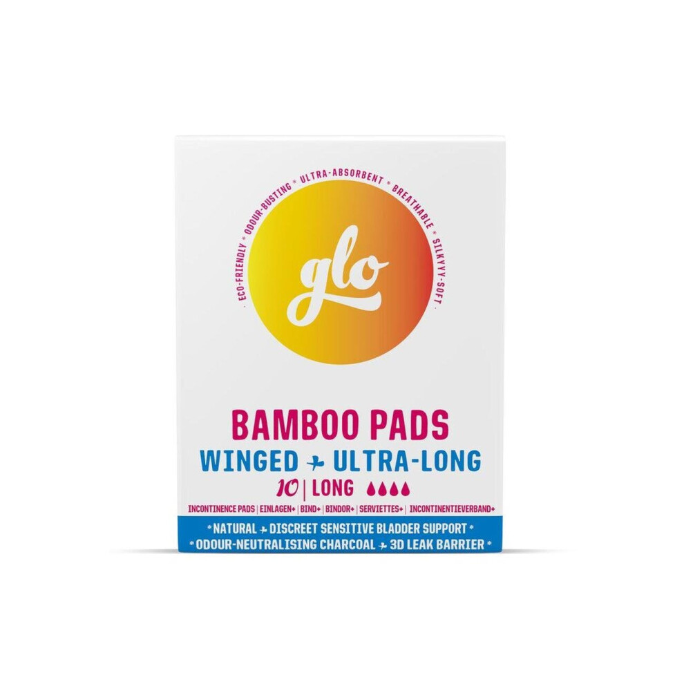 Glo Bamboo Long Pads for Sensitive Bladder (10 pads)