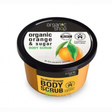 Organic Shop Body Scrub Natural Sicilian Orange and Sugar 250ml