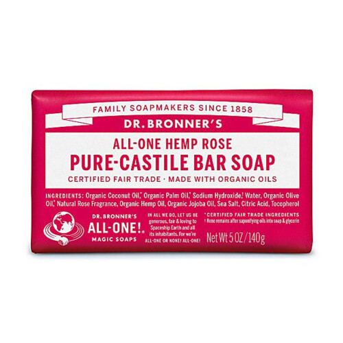 Dr Bronner's Dr. Bronner Organic Rose Pure-Castile Bar Soap 140g