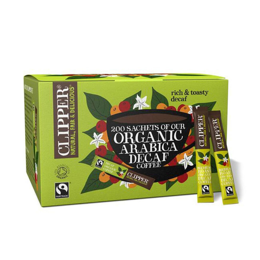 Clipper Organic Latin American Arabica Decaf Instant Coffee 200 Sticks