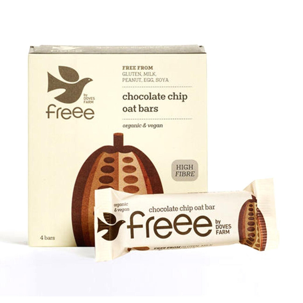 Doves Farm Freee Organic Choc Chip Gluten Free Oat Bar 4 x 35g