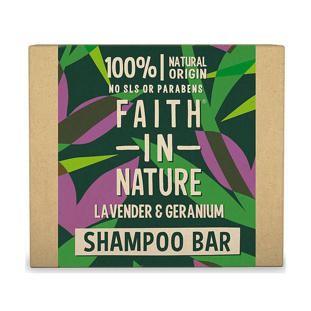 Faith in Nature Natural Lavender & Geranium Shampoo Bar 85g