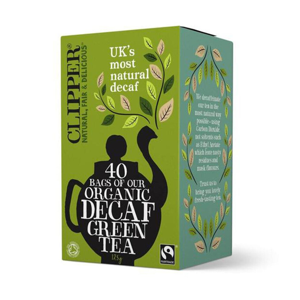 Clipper Organic Fairtrade Decaf Tea 40 Bags Green
