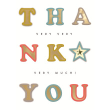 Thank You Very Much Embellished Thank You Greeting Card Just To Say Cards