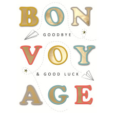 Bon Voyage Good Luck Embellished Good Luck Greeting Card Just To Say Cards