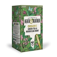Heath & Heather Organic Green Tea with Moroccan Mint Tea 20 bags