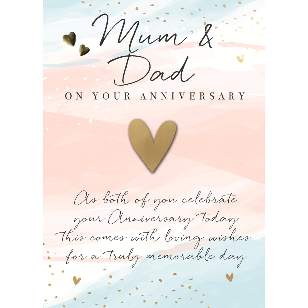 Second Nature Mum & Dad Celebrate Embellished Anniversary Greeting Card Just To Say Cards