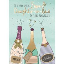 Son & Daughter-In-Law Embellished Anniversary Greeting Card Just To Say Cards