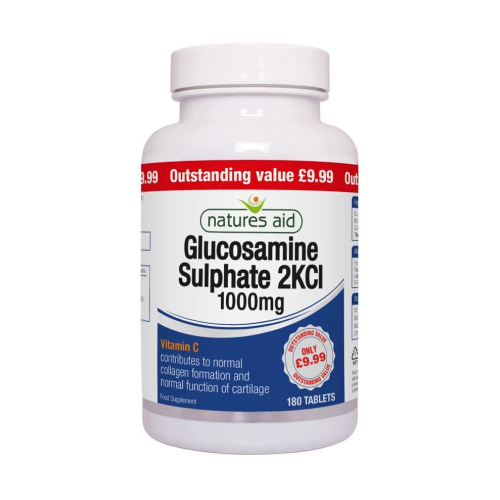 Natures Aid Glucosamine Sulphate 1000mg 180 Tablets