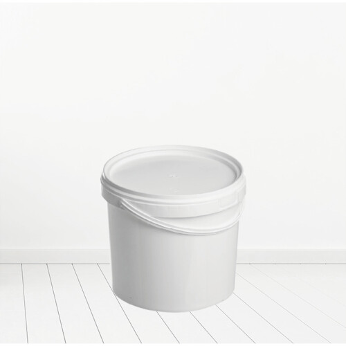 (20L) 5L 9L 20L White Plastic Bucket Tub Storage Container with Lid and Handle