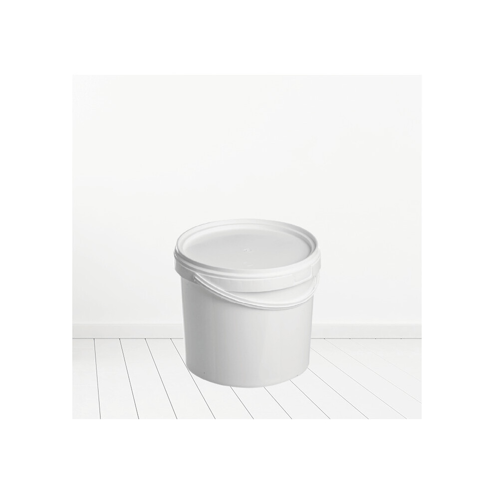 (20L) 5L 9L 20L Plastic Bucket Tub Storage Container With Lid And Handle White