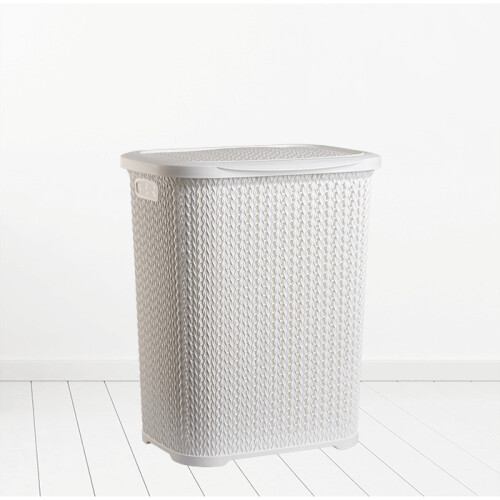 (Blue) Plastic Laundry Basket Clothes Washing Bin Storage Hamper Small Large Organiser 1