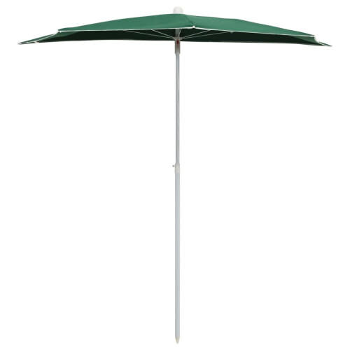 VidaXL vidaXL Halb-Sonnenschirm mit Mast 180x90 cm Grün 2