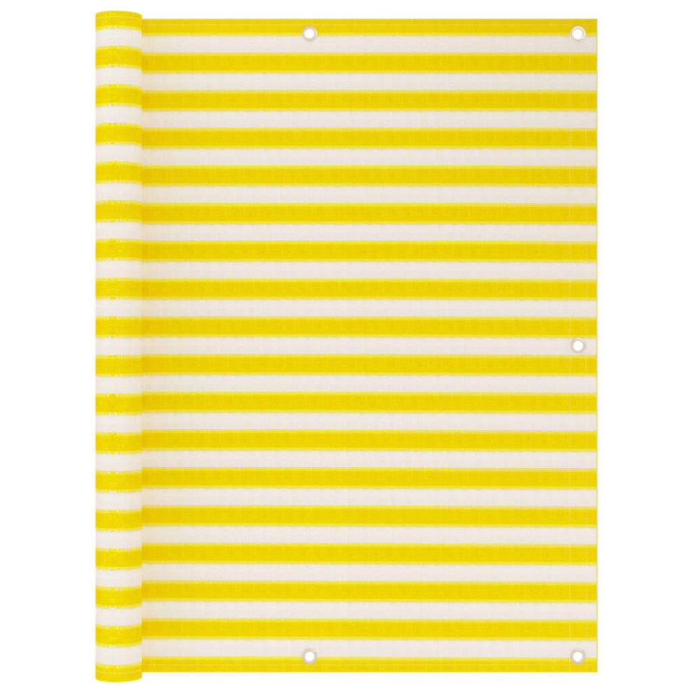 Vidaxl Balcony Screen Yellow And White Balcony Privacy Screen Protective Fence