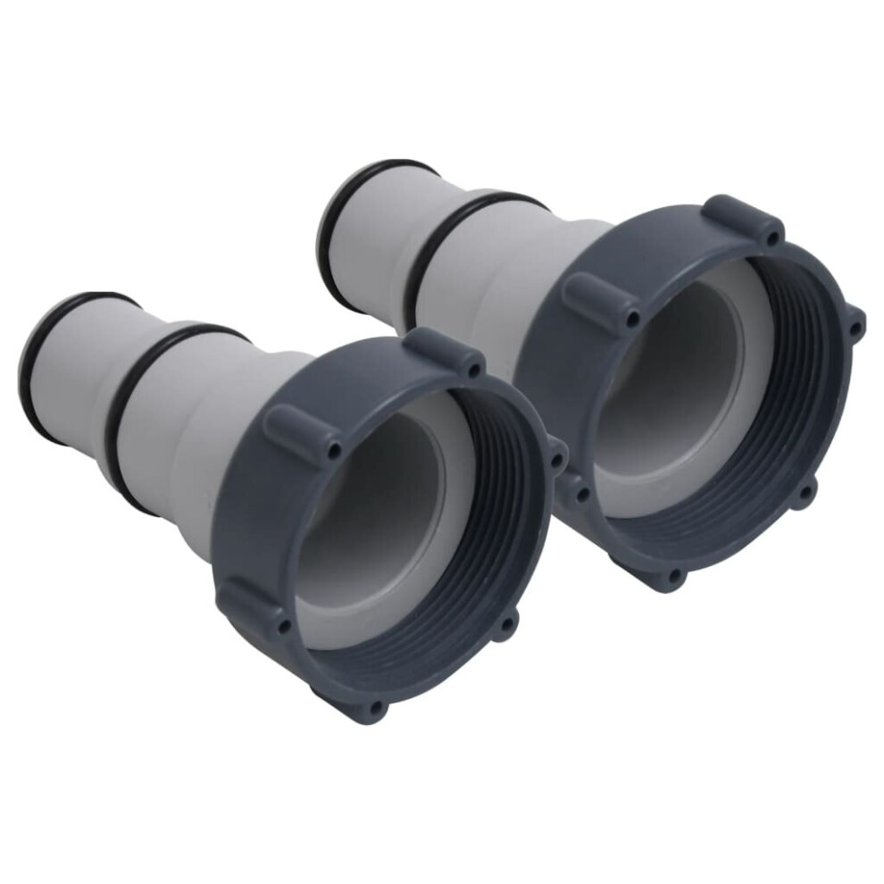 vidaXL 2x Pool Hose Adapters Plastic Pool Equipment Replacement Hose Adapter