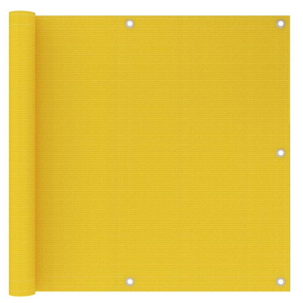 Vidaxl Balcony Screen Yellow 90X300 Cm Hdpe Balcony Privacy Protective Screen