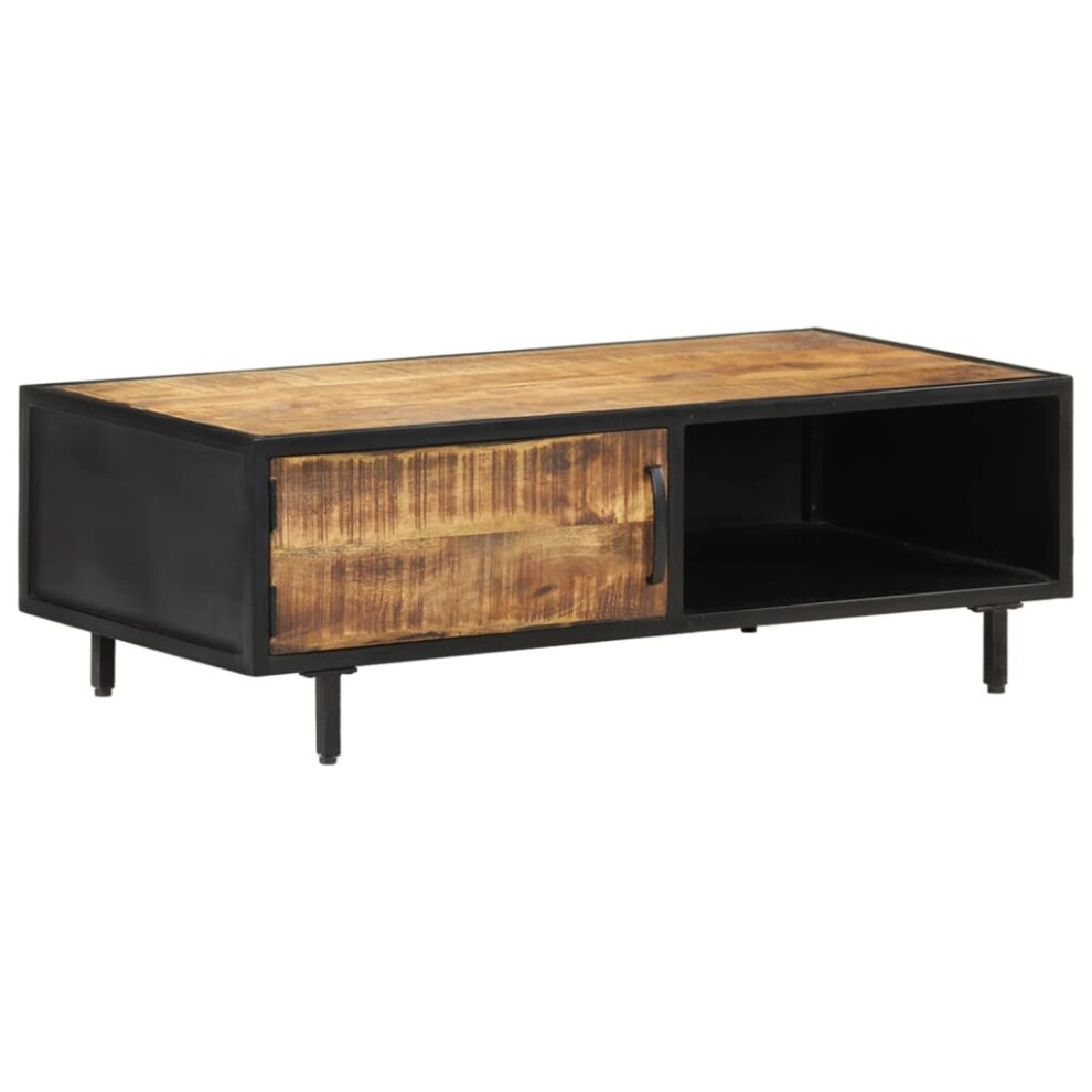 vidaXL Mango Wood Coffee Table Rough Home Couch Table Living Room Furniture