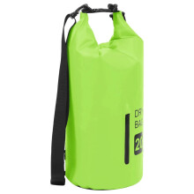 vidaXL Dry Bag with Zipper 20 L Green Light Weight Dry Bag Waterproof Dry Sack