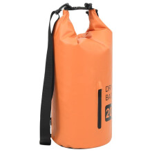 vidaXL Dry Bag with Zipper 20 L Orange Waterproof Dry Bag Dry Sack Rucksack