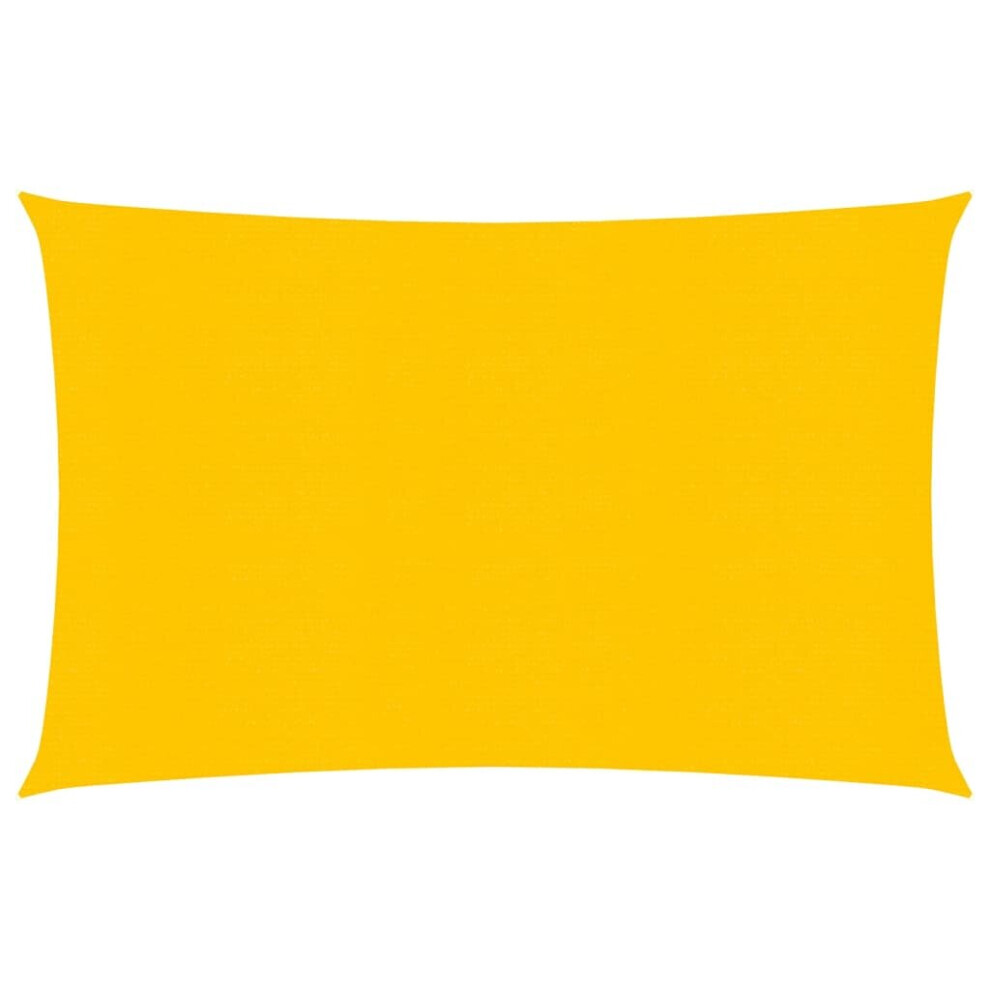 Vidaxl Sunshade Sail 160 G/M² 2.5X4.5 M Hdpe Patio Sunscreen Canopy Yellow