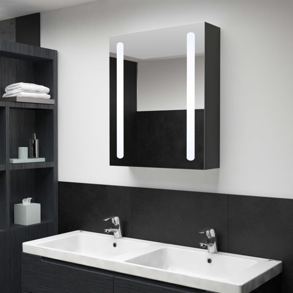 vidaXL LED Bathroom Mirror Cabinet Vanity Mirror LED Mirrored Cabinet Wall