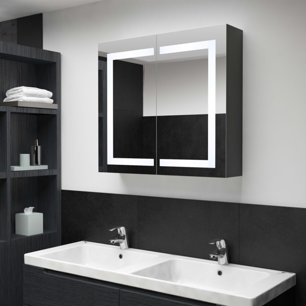 vidaXL LED Bathroom Mirror Cabinet Medicine Cabinet LED Mirrored Cabinet Home