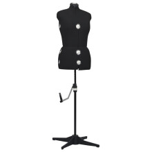 vidaXL Adjustable Dress Form Female Black M Size 40-46 Dressmaking Mannequin