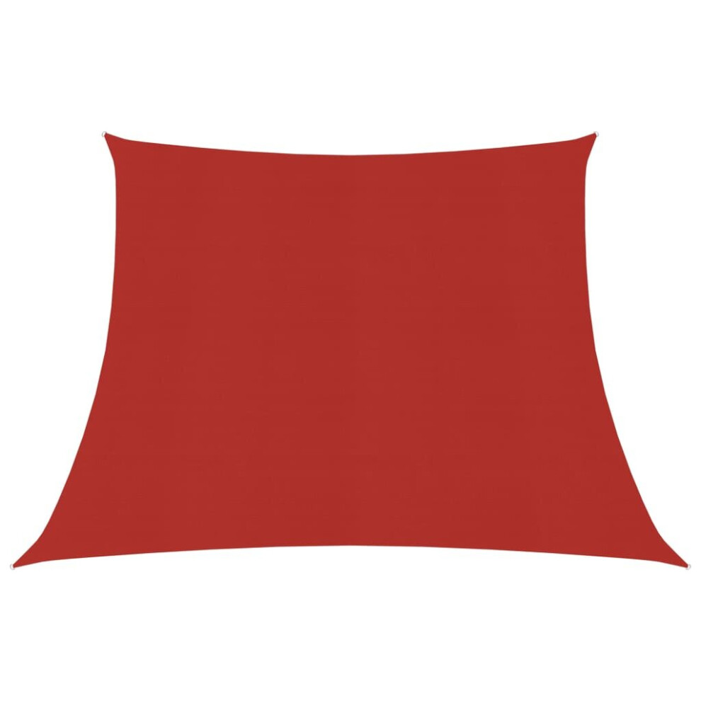 Vidaxl Sunshade Sail 160 G/M² Red 4/5X3 M Hdpe Outdoor Patio Sunscreen Canopy