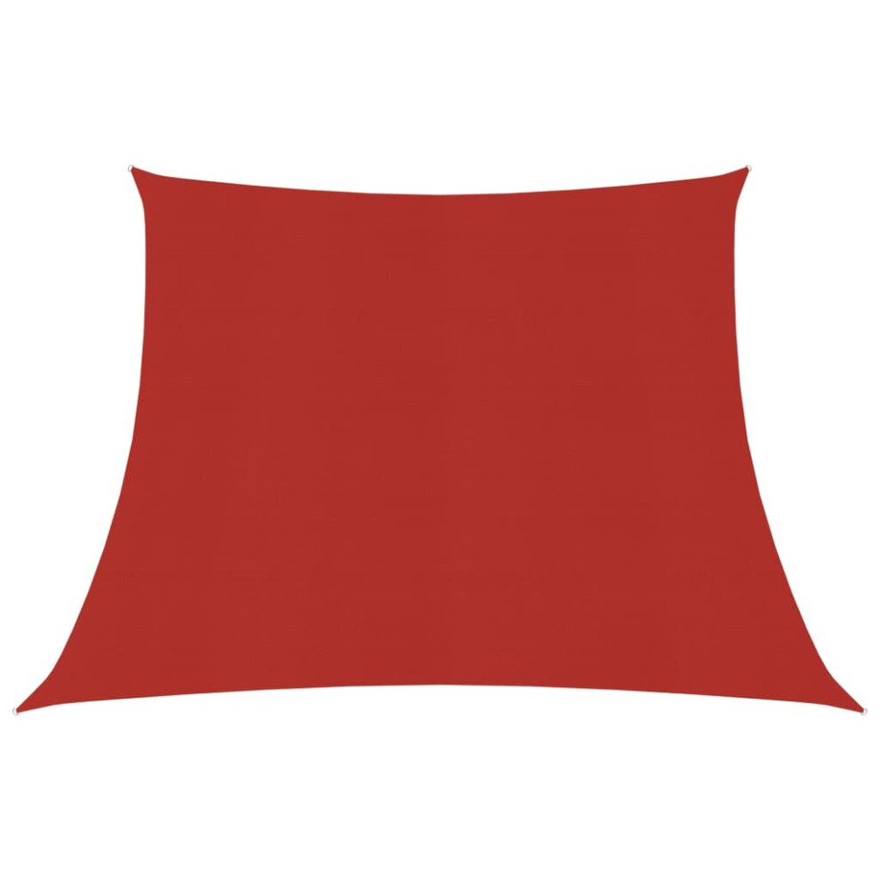 vidaXL Sunshade Sail 160 g/mÂ² Red 4/5x3 m HDPE Outdoor Patio Sunscreen Canopy