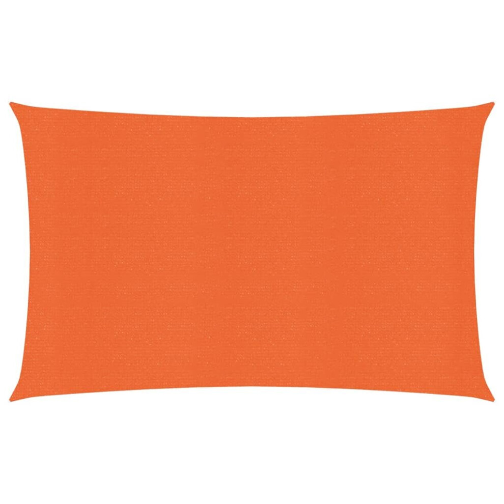 vidaXL Sunshade Sail 160 g/mÂ² Orange 3.5x5 m HDPE Outdoor Sunscreen Canopy