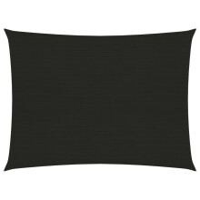 vidaXL Sunshade Sail 160 g/m² Black 2x3 m HDPE Outdoor Patio Sunscreen Canopy