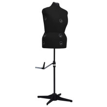 vidaXL Adjustable Dress Form Female Black L Size 44-50 Dressmaking Mannequin