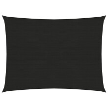 vidaXL Sunshade Sail 160 g/m² Black 3x4 m HDPE Outdoor Patio Sunscreen Canopy