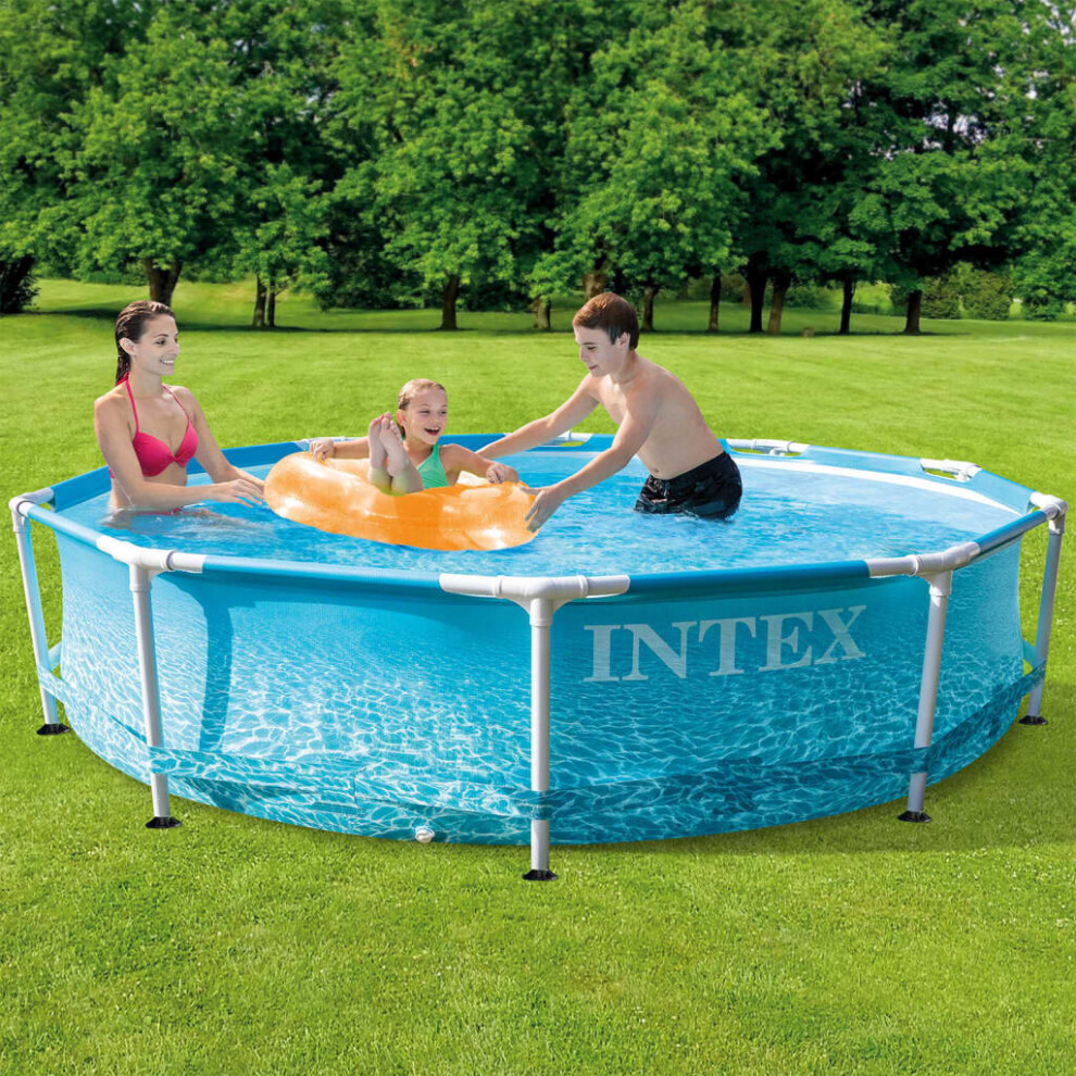 Intex Beachside Metal Frame Pool Metal Frame Outdoor Garden Above Ground Pool