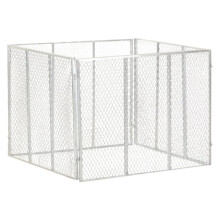 vidaXL Garden Composter 100x100x77 cm Galvanised Iron Compost Bin Waste Box