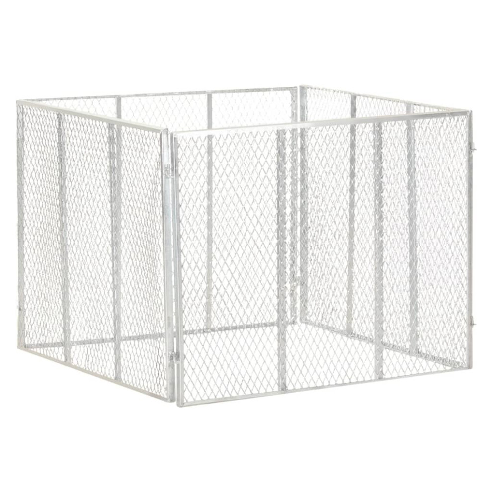Vidaxl Garden Composter 100X100x77 Cm Galvanised Iron Compost Bin Waste Box