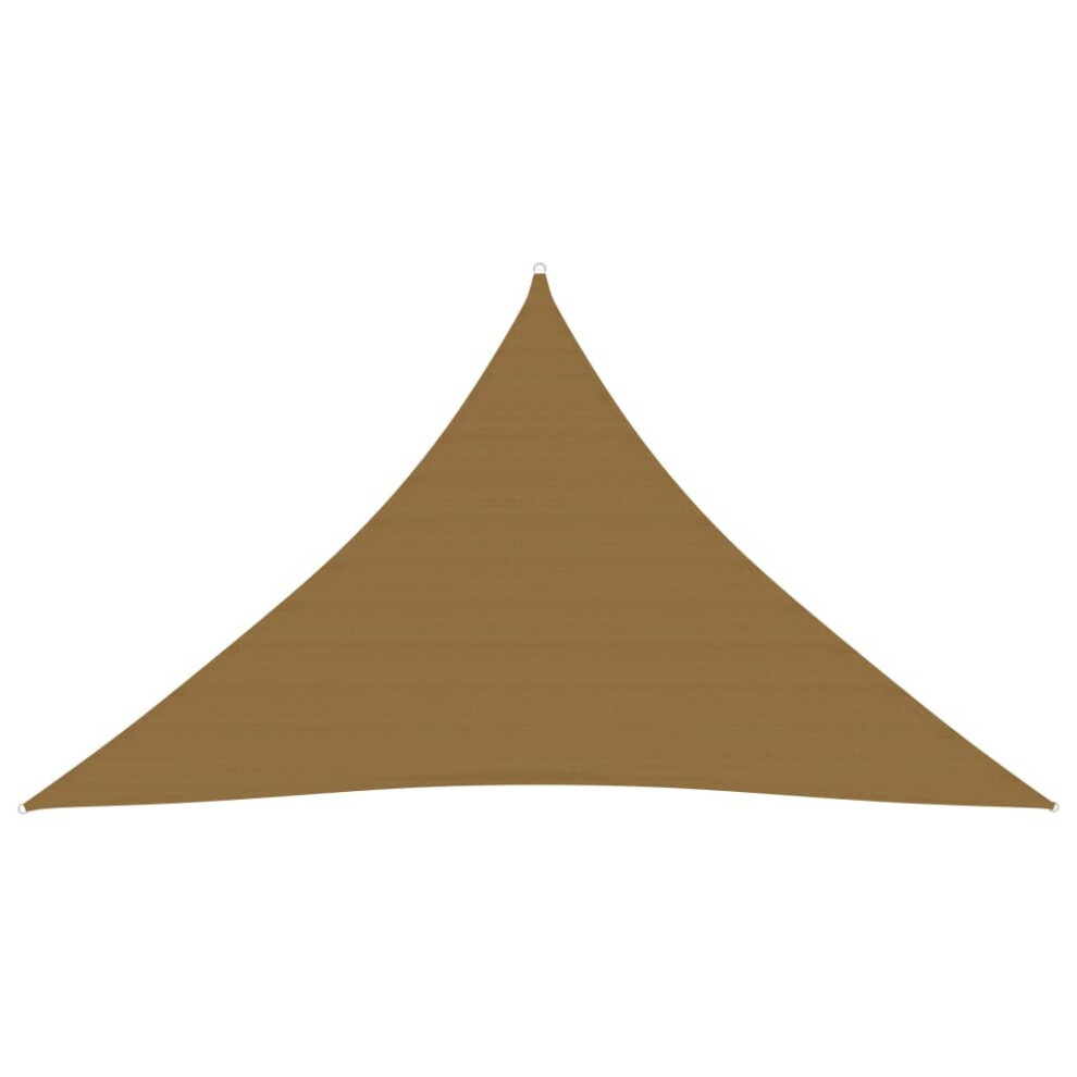 vidaXL Sunshade Sail 160 g/m² Taupe 4x4x5.8 m HDPE Outdoor Sunscreen Canopy