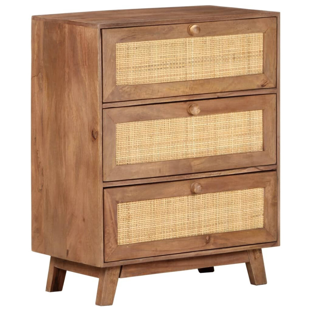 Vidaxl Solid Mango Wood Sideboard 61X35x76 Cm Storage Drawer Side Cabinet
