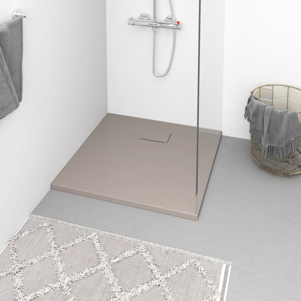 Vidaxl Shower Base Tray Smc Brown 80X80 Cm Modern Bathroom Shower Receptor 8720286191354