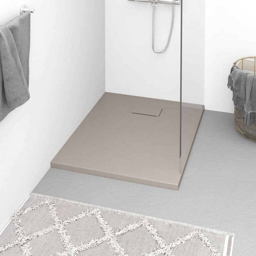Vidaxl Shower Base Tray Smc Brown 90X70 Cm Modern Bathroom Shower Receptor