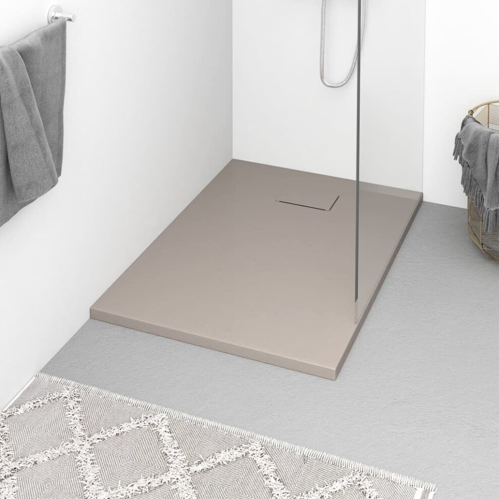 Vidaxl Shower Base Tray Smc Brown 100X70 Cm Modern Bathroom Shower Receptor 8720286191392