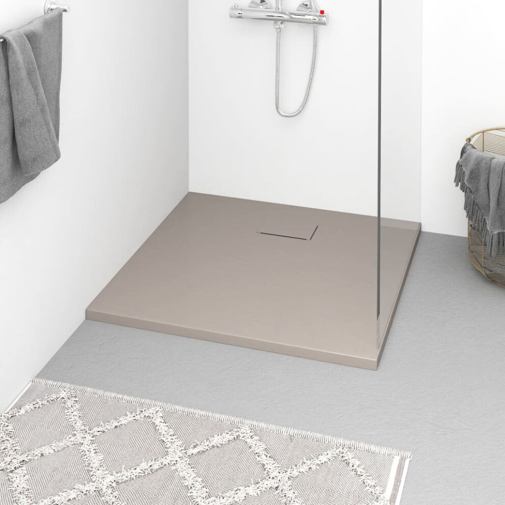 Vidaxl Shower Base Tray Smc Brown 90X80 Cm Modern Bathroom Shower Receptor
