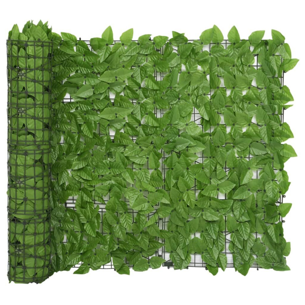 vidaXL Balcony Screen with Green Leaves 500x100 cm Privacy Screen Wind Breaker