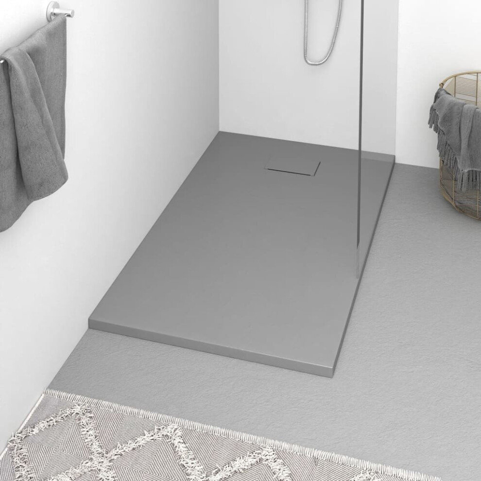 vidaXL Shower Base Tray SMC Grey 120x70 cm Modern Bathroom Shower Receptor