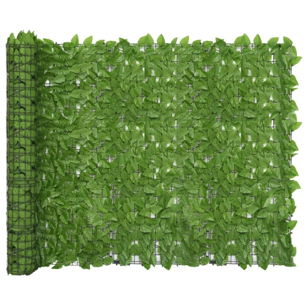 vidaXL Balcony Screen with Green Leaves 300x150 cm Privacy Screen Wind Breaker